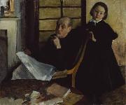 Edgar Degas Henri Degas and His Niece Lucie Degas painting